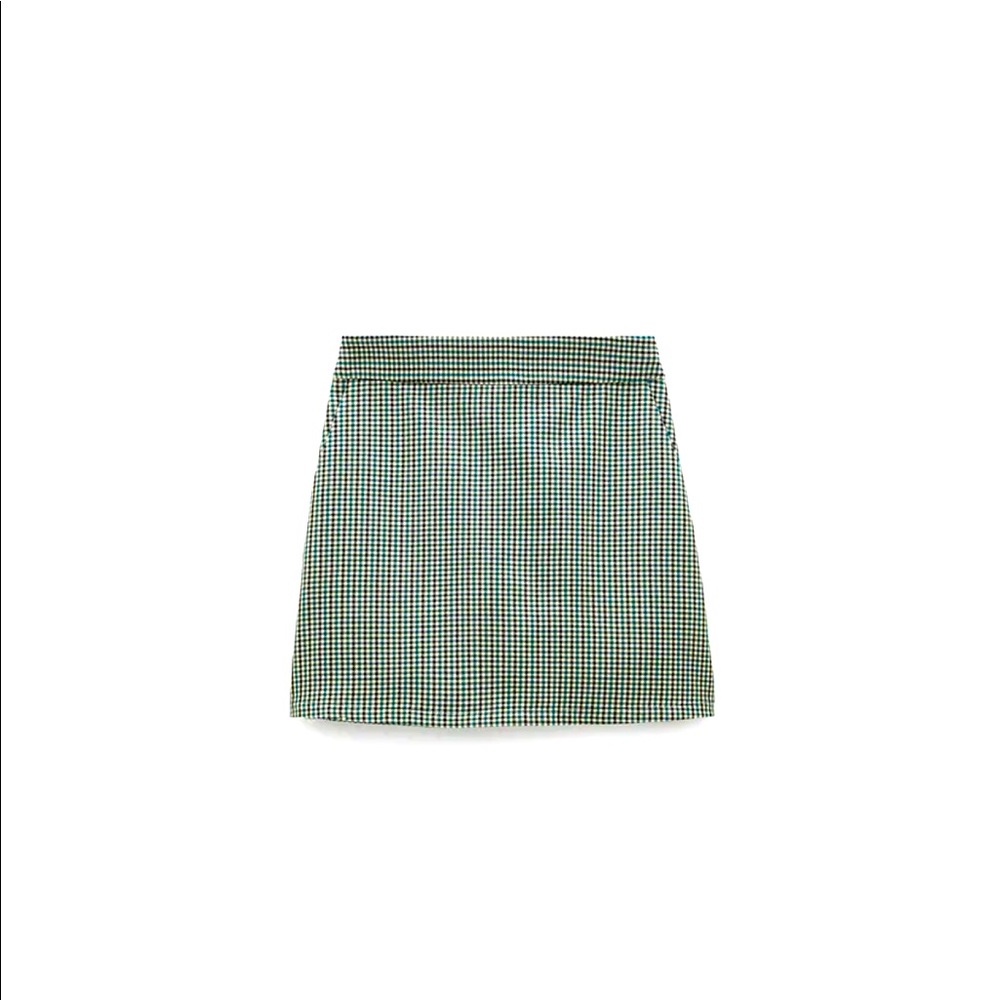 Zara high waisted plaid skort (L)